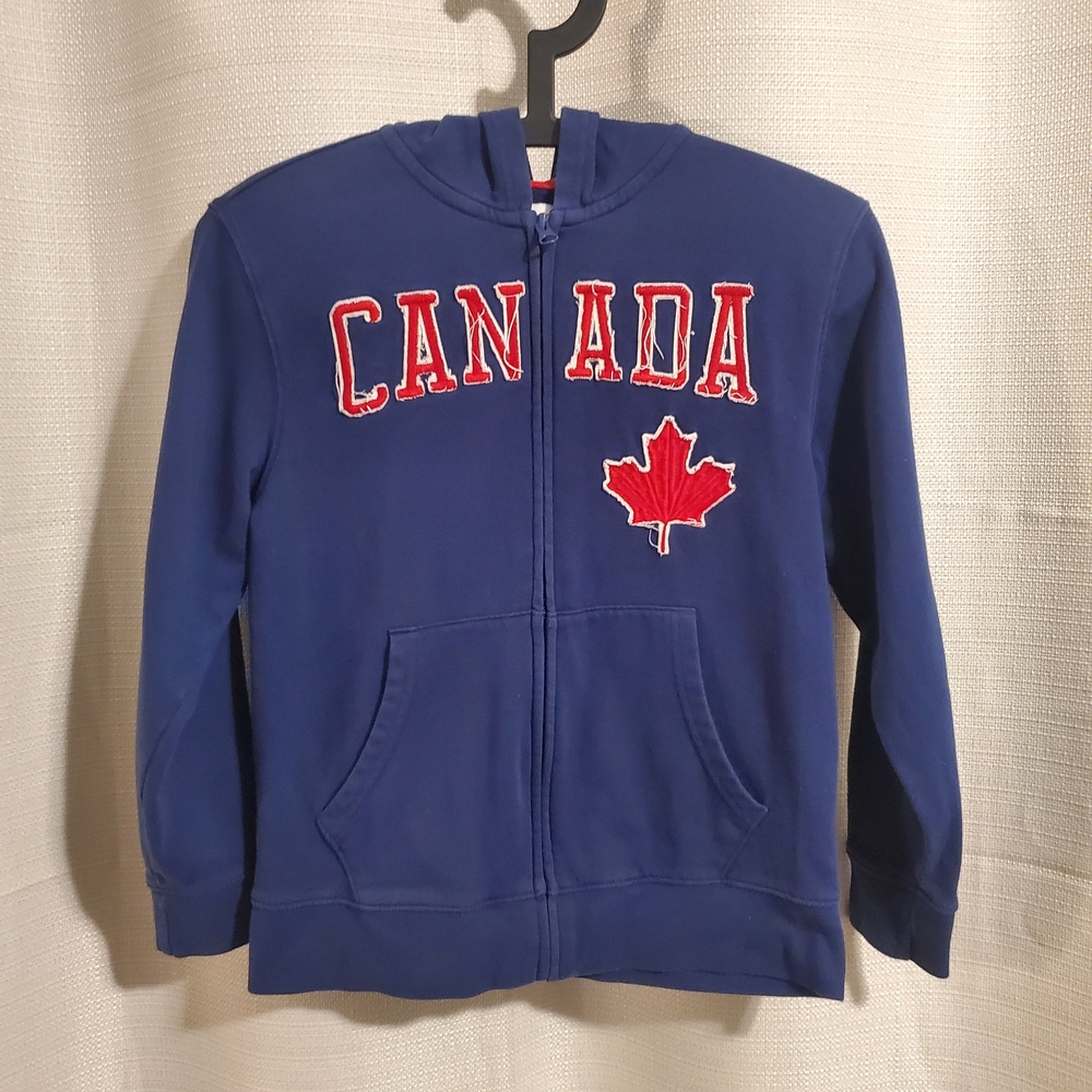 (4/$20) Old Navy Boy's Blue Canada Zip-Up Hoodie